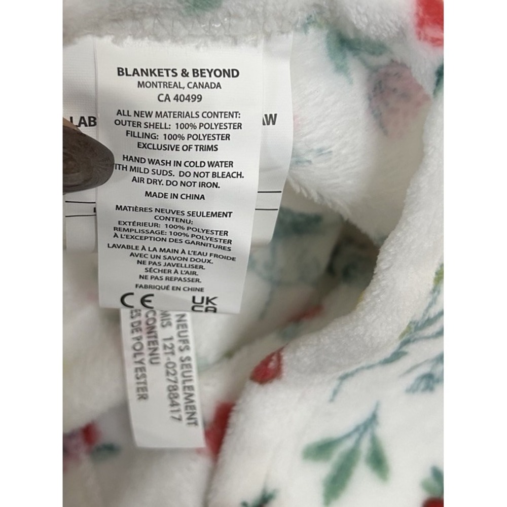 Blankets And Beyond Gray Bunny Rabbit Lovey White Security Blanket - Picture 3 of 3